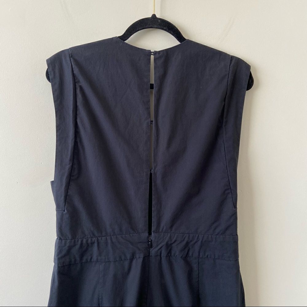 Aritzia-1-01 babaton Judith 100% Cotton Structured Deep V Midi Dress (Medium) - Picture 9 of 14